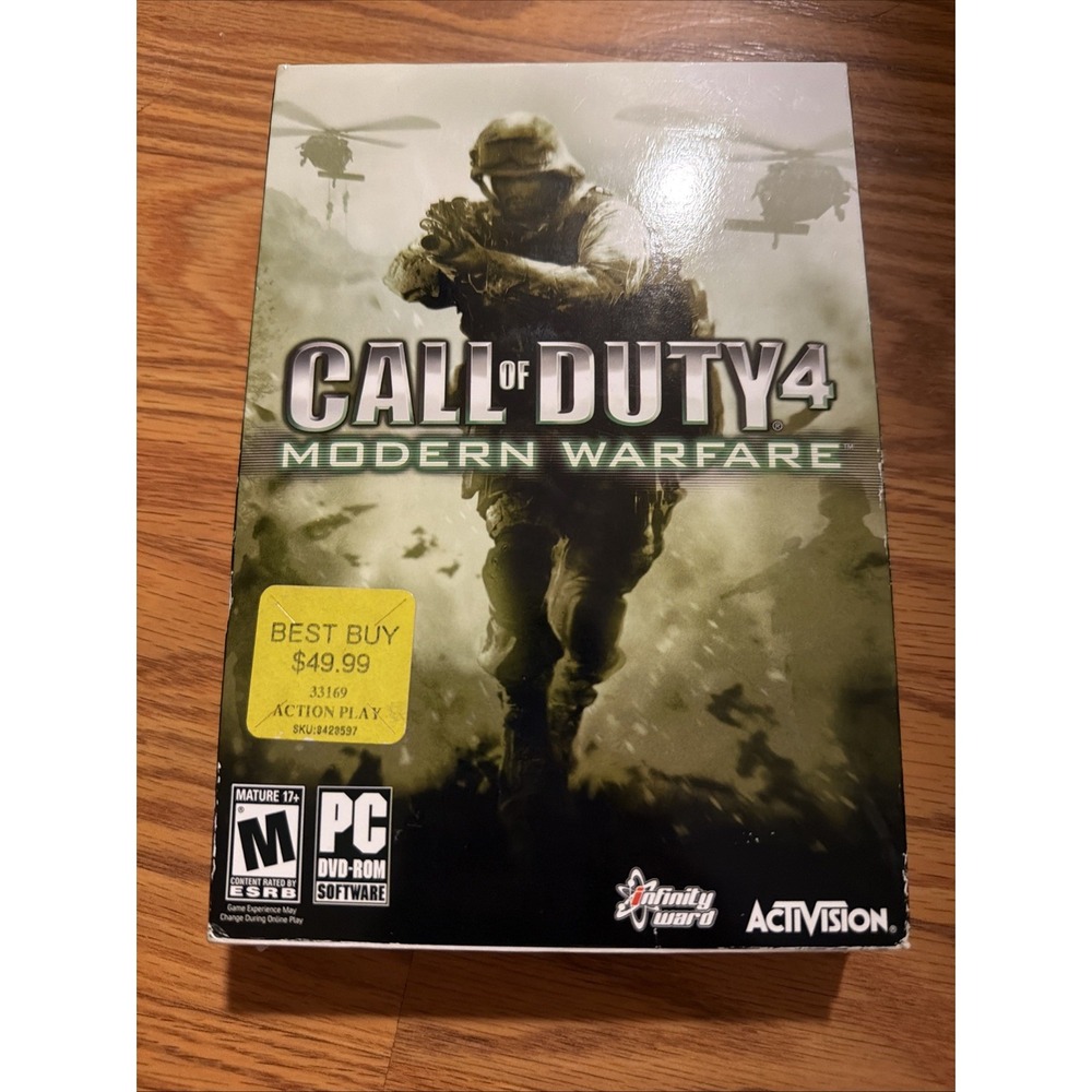 Call of Duty 4 : Modern Warfare (PC, 2007) Activision with Box